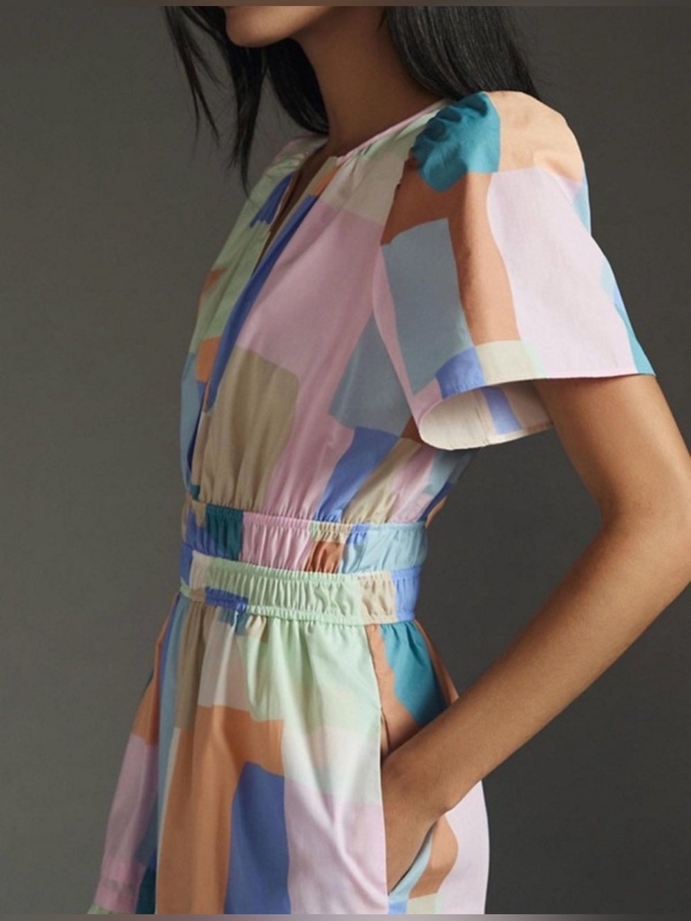 NWT Anthropologie The Somerset Mini Dress in Light Mauve (Pastel Multi) - Size L - Picture 2 of 5